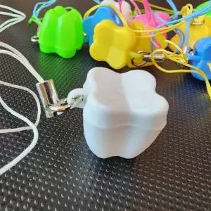 유치 보관 목걸이 케이스 하트형 플라스틱 어린이 치아 보관함 유아 아기 젖니