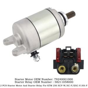 KTM 바이크 오토바이 오프로드 XCF-W XC-F 250cc 2006- 79240001000 용 전기 스타터 전동 솔레노이드 릴레