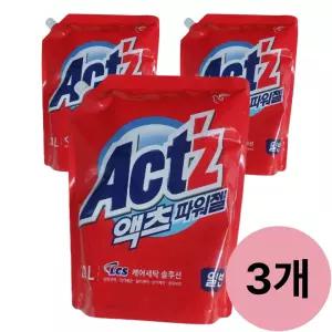액체세제 액츠 파워젤 2L 일반용 리필 3개