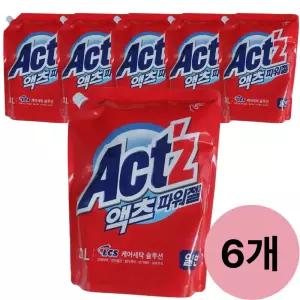 액체세제 액츠 파워젤 2L 일반용 리필 6개