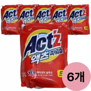 액체세제 액츠 파워젤 2L 드럼용 리필 6개