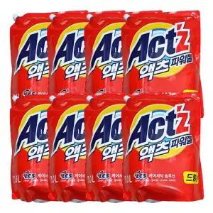 액체세제 액츠 파워젤 2L 드럼용 리필 8개