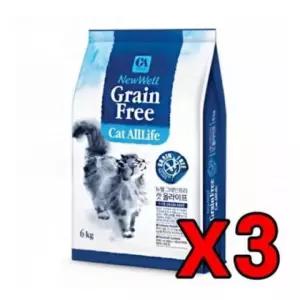 그레인프리 고양이 건식사료 올라이프 6kg x3
