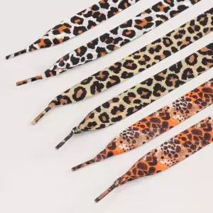 호피 신발끈 운동화끈 전사끈 나염끈 커스텀 신발 운 레드브라운