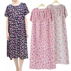 마마로 여성 빅사이즈 인견 원피스 홈웨어 잠옷 반팔원피스