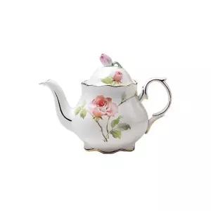 로즈가든 골드림 도자기 티포트 500ml 티팟 차주전자