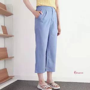 여자린넨바지와이드 여름 9부 팬츠 여성 뒷밴딩 시원한 슬랙스mno915