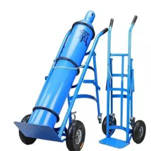 산소통 실린더 가스통 철제 노란색보호캡산소통카트