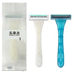 도루코 3중날 터치3 면도기 100개 벌크 포장 휴대용 일회용 여행용 업소용