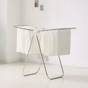 [리빙코아]국산 올스텐 접이식 튼튼한 프리미엄 빨래건조대 화이트 중형