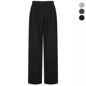 투턱 라인 슬랙스 팬츠