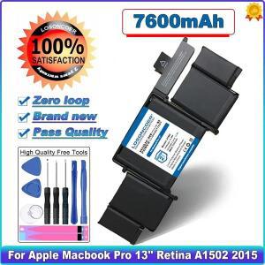 7600mAh 노트북 배터리 호환 애플 맥북 프로 13 인치 A1502 2015 레티나