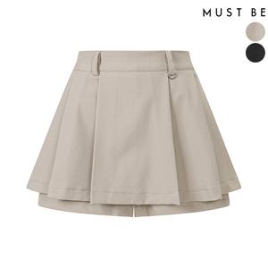 베이직 캐주얼 플리츠 큐롯팬츠