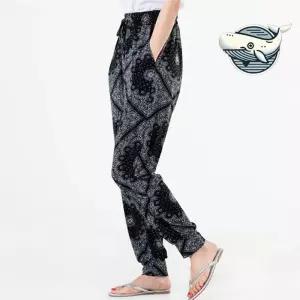 ONM 편안한 여름 쿨팬츠 홈웨어 밴딩 바지 룩