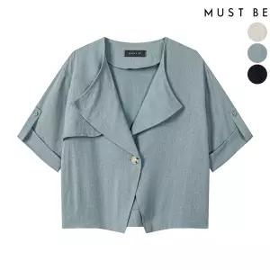 여성 롤업 반팔 크롭 자켓