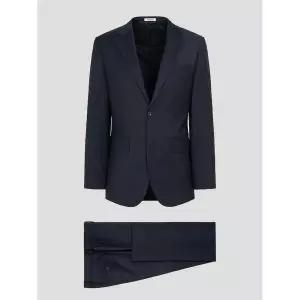 [로가디스] 울 스트레치 솔리드 레귤러 핏 수트 세트  네이비 (PS00135459R)