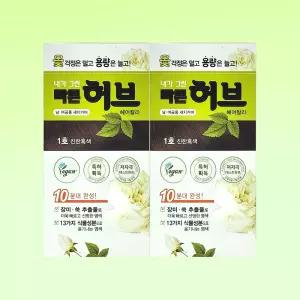 광동 내가그린 빠른 허브 염색약 염모제 튜브형 1호 진한흑색 2개