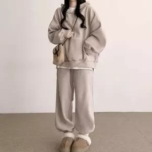 ONM 여성 후드 상하세트 따뜻한 겨울 트레이닝 홈웨어