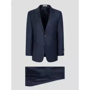 [로가디스] 울 캐시미어 미니멀 루즈 핏 수트 세트 - 네이비 (PS00136618R)