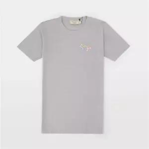 메종키츠네 레인보우 폭스 반팔 티셔츠 EW00103KJ0037 GR