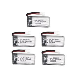 5PCS 3.7V 400mah Lipo 배터리 H107 H31 KY101 E33C U816A V252 H6C 25C RC Quadcopter 802035 30C