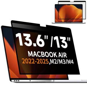 BSPROTE 에어 13.6 M4)용 스파이 M2, 방지 스크린, 노트북 13인치(2022-2025, 모델 프라이버시 및 M3, 맥 , A2681 A3240용 필터 13인치 탈착식 A3113