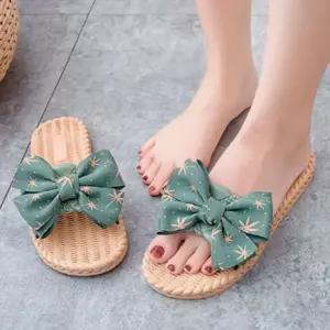 여성 리본 해변 샌들 슬리퍼 1P 여름 바캉스 신발 여름슬리퍼 해변슬리퍼 사무실여자신발