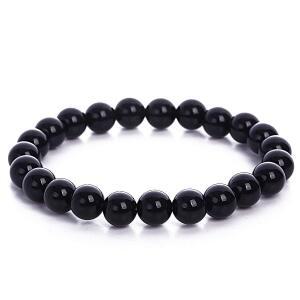[경주당] 액막이 마제 극상 5A 검은 마노 오닉스 천연석 팔찌 (10mm, 16)