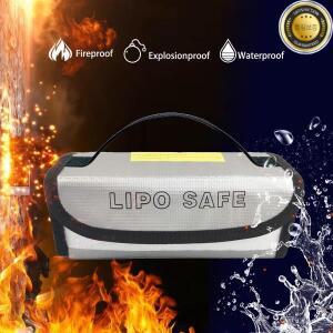 업그레이드된 Lipo 안전 가방 방폭형 주머니 185*75*60mm LiFePO4 18650 운송 및 충전용 가드 자루