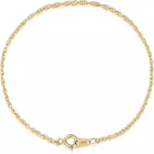 럭스매드 14K 골드 로프 팔찌 얇은 리얼 다인티 트위스트 링크 체인 1.8mm 여성용 6-7인치 저자극성 무광택