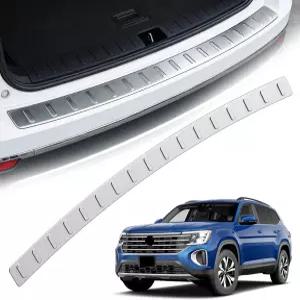 YLSCOO 스테인리스 스틸 리어 범퍼 프로텍터 가드는 폭스바겐 아틀라스 2018-2026 트렁크 아웃사이드 도어