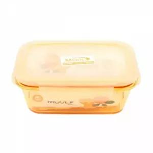 [콩심팥심]밀폐용기 400ML 랜덤발송 직사각 물방울 유리반찬통 스텐밀폐용기