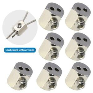 1 5mm 조절 가능한 금속 클램프 스테인리스 스틸 와이어 로프 화분/그림 걸이용