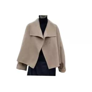 시슬리 버디 숄카라 숏 코트 SACT32461 멜란지베이지,브라운,블랙 268860