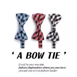 체크 슬림 신상 면접 고급 패션 리본 오피스룩 보타이
