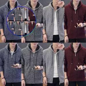 쌍문상회 두꺼운가디건 후드 남자 후리스 융털