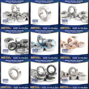 FUSHI MR106zz 2rs 6x10x3mm 소형 베어링 10PC  핸드피스 마라톤 OPEN 스테인레스 스틸