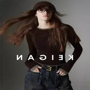 여성용 니트 추동 투피스 페이크 라운드넥 독일 멀티넥 워싱 데일룩 스웨터 DAOL4