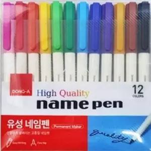 칼라네임펜 12색 금속 유리 고무등 다양한 곳에 사용