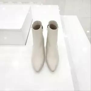 [탠디]by미셸 125505 소가죽 소재 7cm굽 옆 장식 여성 앵글 부츠 cc4