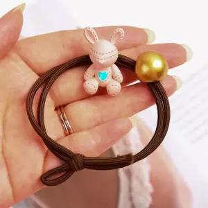 스티치 래빗 머리끈 헤어밴드 고무줄 슈슈 스크런치 여자 헤어끈 똥머리