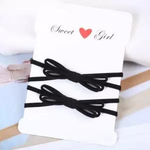 블랙 리본 머리끈 헤어밴드 곱창 슈슈 똥머리 여성 스크런치 포니테일 팔찌 여자