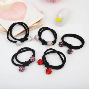 미니 큐빅볼 머리끈 헤어밴드 고무줄 슈슈 스크런치 여자 헤어끈 똥머리