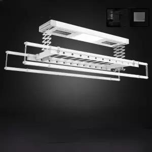 천장형 전동 빨래건조대 실내 리프트 블랙2단 LED 리모콘