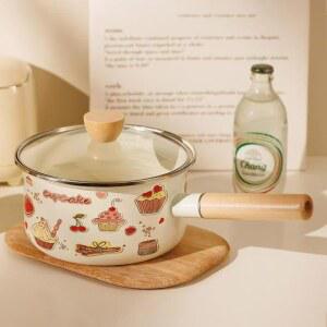 에나멜 우유 냄비 아기 음식 조리기구 수프 아기용 특수 국수 가정용 끓이는