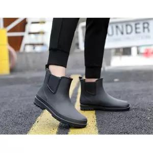 비올때 남성 방수장화 패션 앵클 레인부츠 장마신발 키높이