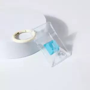 투명 지퍼백 키링 미니 귀걸이 목걸이 고리지퍼백-4x6cm