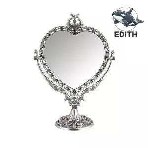 [콩심팥심]러블리 하트 미용 거울 수납 탁상 미러 홈