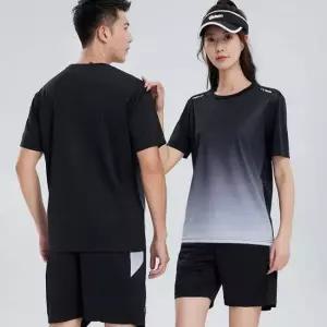 반팔 트레이닝 세트 남녀 공용 운동복 여름룩