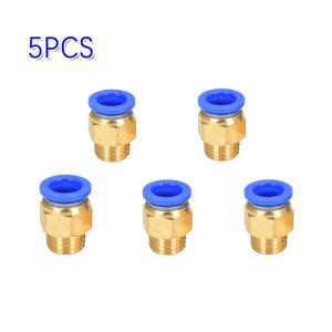 5개 PC 공압 에어 커넥터 피팅 4MM 6MM 8MM 10MM 12MM 나사 M5 1/4